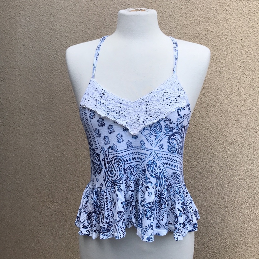 Aeropostal Beach Floral Tank Top sz S